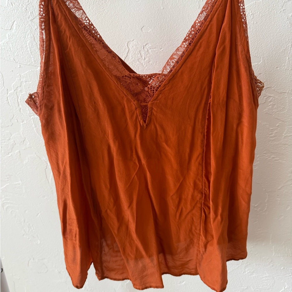 Free People Rust Lace Camisole